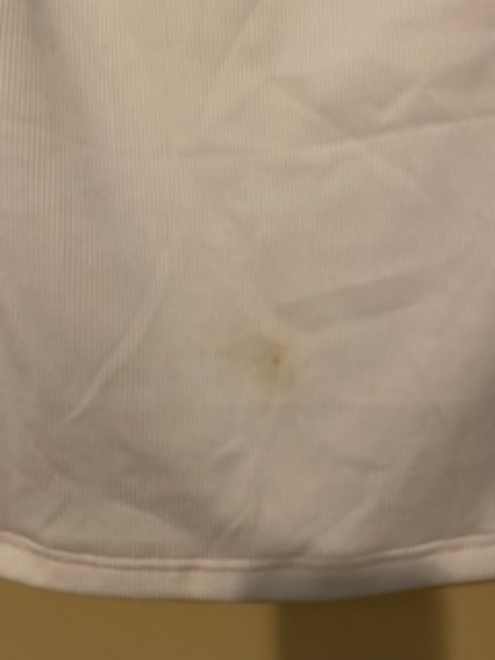 Pastel white top with gold/metal embellishing on top and arms. Size L - Picture 2 of 5